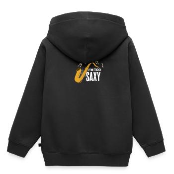 Funny Saxophone Musician Instrument - Kids Premium Organic Hoodie - black - Back - AI Model Kid Male (0cm)