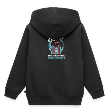 Witziges Renten Rentner Spruch Motiv - Kinder Premium Organic Hoodie - Schwarz - Hinten - AI Model Kid Male (0cm)