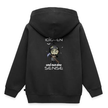 Bestatter | Leichenbestatter mit schwarzem Humor - Kinder Premium Organic Hoodie - Schwarz - Hinten - AI Model Kid Male (0cm)