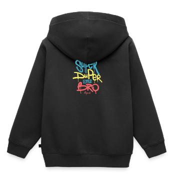 Super Duper little bro originals Geschenkidee - Kinder Premium Organic Hoodie - Schwarz - Hinten - AI Model Kid Male (0cm)