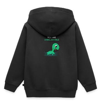 Not to be believed Funny and Joker Gift - Kids Premium Organic Hoodie - black - Back - AI Model Kid Male (0cm)