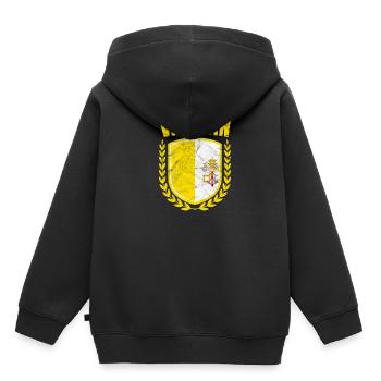 Vatican - Sweat Premium à capuche enfant bio - noir - Dos - AI Model Kid Male (0cm)
