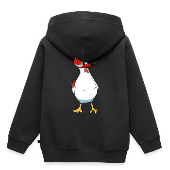 Peperoni Chili Huhn Heiß Geflügel Federvieh scharf - Kinder Premium Organic Hoodie - Schwarz - Hinten - AI Model Kid Male (0cm)
