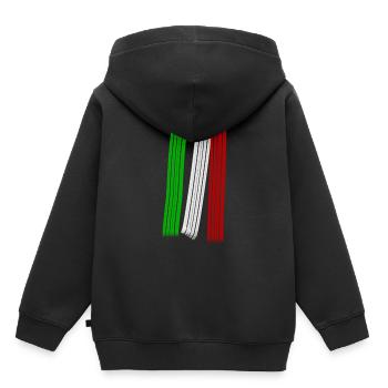 Italienische Nationalfarben Flagge Fahne Kreativ - Kinder Premium Organic Hoodie - Schwarz - Hinten - AI Model Kid Male (0cm)
