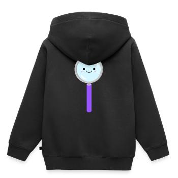 tube à essai flacon tube expérience chimie chimie chimie chimie - Sweat Premium à capuche enfant bio - noir - Dos - AI Model Kid Male (0cm)