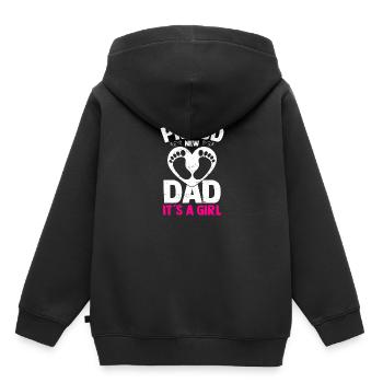 Stolzer neuer Vater Es ist ein Mädchen Baby Geschlecht Reveal Pink - Kinder Premium Organic Hoodie - Schwarz - Hinten - AI Model Kid Male (0cm)