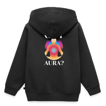 Got Aura Trendy Viral - Kinder Premium Organic Hoodie - Schwarz - Hinten - AI Model Kid Male (0cm)