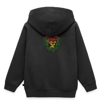 Guyana - Sweat Premium à capuche enfant bio - noir - Dos - AI Model Kid Male (0cm)