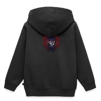 Laos - Sweat Premium à capuche enfant bio - noir - Dos - AI Model Kid Male (0cm)
