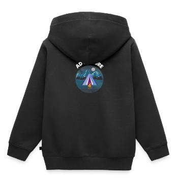 Aventure - Sweat Premium à capuche enfant bio - noir - Dos - AI Model Kid Male (0cm)