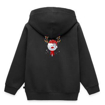 Balle de golf de Noël - Sweat Premium à capuche enfant bio - noir - Dos - AI Model Kid Male (0cm)