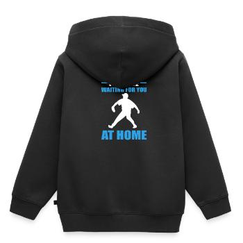 Softball Softball-Spieler - Kinder Premium Organic Hoodie - Schwarz - Hinten - AI Model Kid Male (0cm)