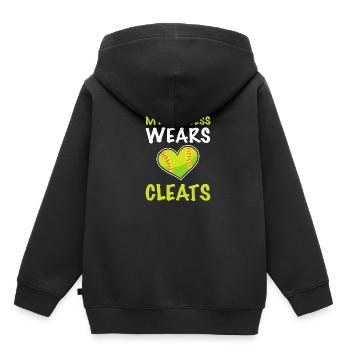 Softball Joueurs de softball - Sweat Premium à capuche enfant bio - noir - Dos - AI Model Kid Male (0cm)