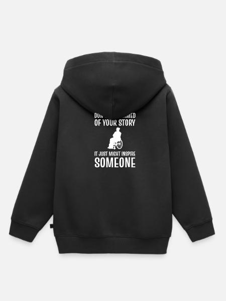 Rolstoel - Kinder Premium hoodie biologisch - zwart