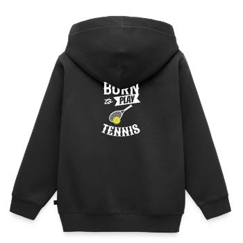 Born to play tennis Duo Spielerin Spieler - Kinder Premium Organic Hoodie - Schwarz - Hinten - AI Model Kid Male (0cm)