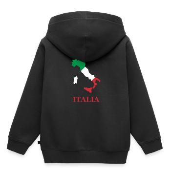 Italia - Kids Premium Organic Hoodie - black - Back - AI Model Kid Male (0cm)