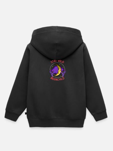 Mondkind Astrologe Gift - Kinder Premium Organic Hoodie - Schwarz