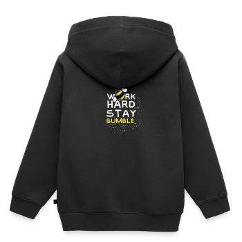 Bumble Hard Working Person Cadeau - Sweat Premium à capuche enfant bio - noir - Dos - AI Model Kid Male (0cm)