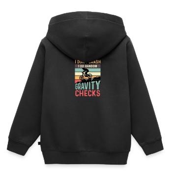 Tests de gravité Moto Poison - Sweat Premium à capuche enfant bio - noir - Dos - AI Model Kid Male (0cm)