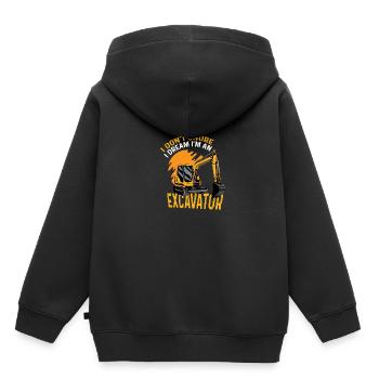 Ich schnarche nicht Fabrik Arbeiter Gift - Kinder Premium Organic Hoodie - Schwarz - Hinten - AI Model Kid Male (0cm)