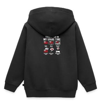 Freizeit Reisender Gift - Kinder Premium Organic Hoodie - Schwarz - Hinten - AI Model Kid Male (0cm)