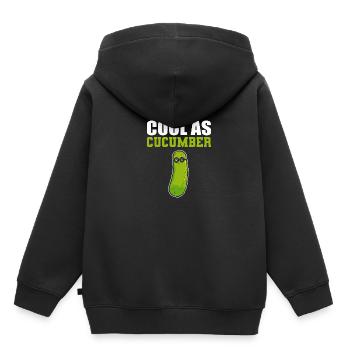 Cool wie Gurke Coole Person Gift - Kinder Premium Organic Hoodie - Schwarz - Hinten - AI Model Kid Male (0cm)