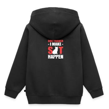 Machen Sie sitzen Tierarzt Gift - Kinder Premium Organic Hoodie - Schwarz - Hinten - AI Model Kid Male (0cm)