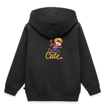 Das ist süß Passende Person Geschenk - Kinder Premium Organic Hoodie - Schwarz - Hinten - AI Model Kid Male (0cm)