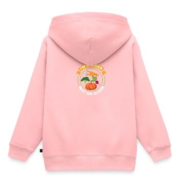 Kein Außerirdischer Ernährungsberater Geschenk - Kinder Premium Organic Hoodie - Rosa - Hinten - AI Model Kid Female (0cm)