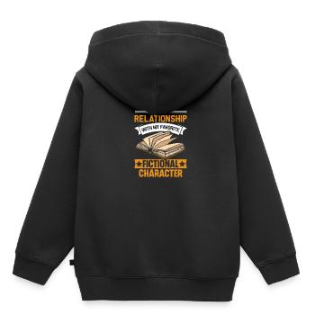In einer Beziehung mit meinem Lieblingsfiktionalar - Kinder Premium Organic Hoodie - Schwarz - Hinten - AI Model Kid Male (0cm)