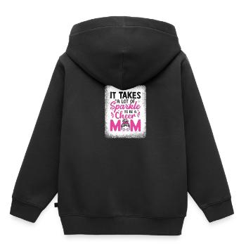 Es braucht viel Funkeln, um eine Jubelmutter zu se - Kinder Premium Organic Hoodie - Schwarz - Hinten - AI Model Kid Male (0cm)