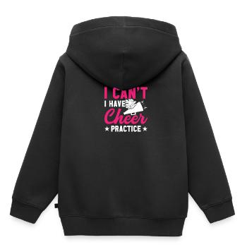 Je ne peux pas m’entraîner à encourager - Sweat Premium à capuche enfant bio - noir - Dos - AI Model Kid Male (0cm)