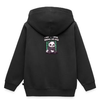 I run on coffee sarcasm and dogs funnier i - Kids Premium Organic Hoodie - black - Back - AI Model Kid Male (0cm)