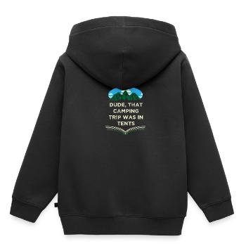 Âge de ce voyage de camping Camper Friends Camp Budd - Sweat Premium à capuche enfant bio - noir - Dos - AI Model Kid Male (0cm)
