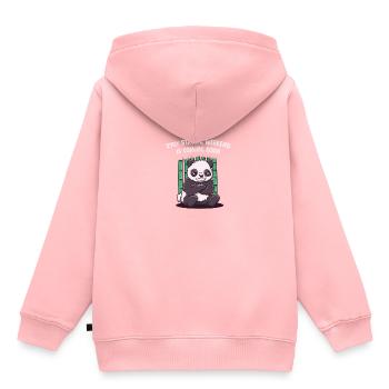 Le week-end arrive bientôt drôles de collègues Humour O - Sweat Premium à capuche enfant bio - rose - Dos - AI Model Kid Female (0cm)