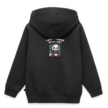 Ich möchte mich daran erinnern, aber ich werde nic - Kinder Premium Organic Hoodie - Schwarz - Hinten - AI Model Kid Male (0cm)