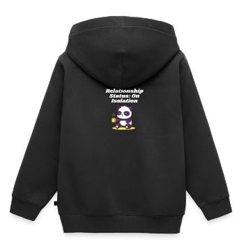 Statut relationnel isolé Introvertis uniques - Sweat Premium à capuche enfant bio - noir - Dos - AI Model Kid Male (0cm)