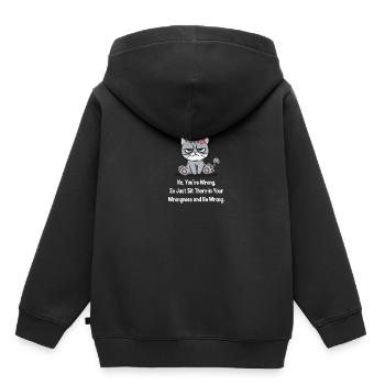 Setzen Sie sich einfach in Ihre Unrecht und lassen - Kinder Premium Organic Hoodie - Schwarz - Hinten - AI Model Kid Male (0cm)