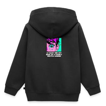Je ne peux pas être mon bae quand anime manga nic - Sweat Premium à capuche enfant bio - noir - Dos - AI Model Kid Male (0cm)