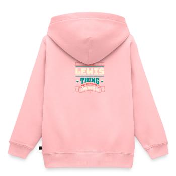 It's a Lewis thing, the surname -Matching Fam - Kids Premium Organic Hoodie - rose - Back - AI Model Kid Female (0cm)