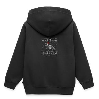 T-Rex laid de chemise de dinosaure de Noël - Sweat Premium à capuche enfant bio - noir - Dos - AI Model Kid Male (0cm)