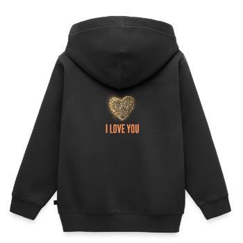 Je t’aime - Sweat Premium à capuche enfant bio - noir - Dos - AI Model Kid Male (0cm)