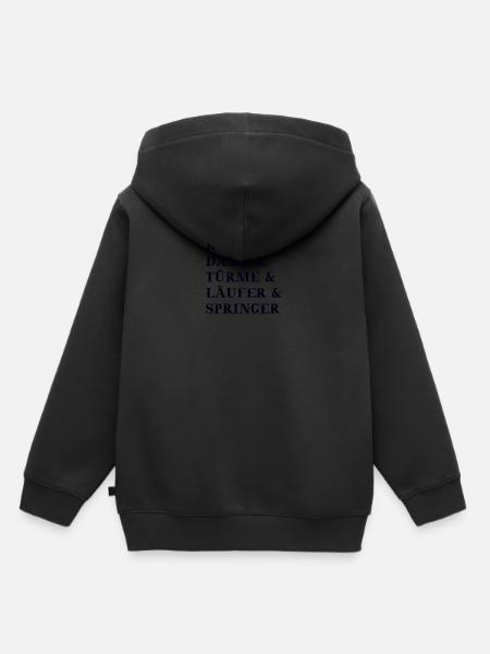 Schach Schachfiguren Geschenkidee - Kinder Premium Organic Hoodie - Schwarz