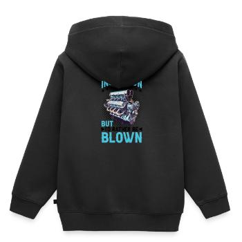 L’injection est agréable mais je préfère être soufflé 15 - Sweat Premium à capuche enfant bio - noir - Dos - AI Model Kid Male (0cm)