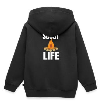 SCOUT: Scout Life - Sweat Premium à capuche enfant bio - noir - Dos - AI Model Kid Male (0cm)