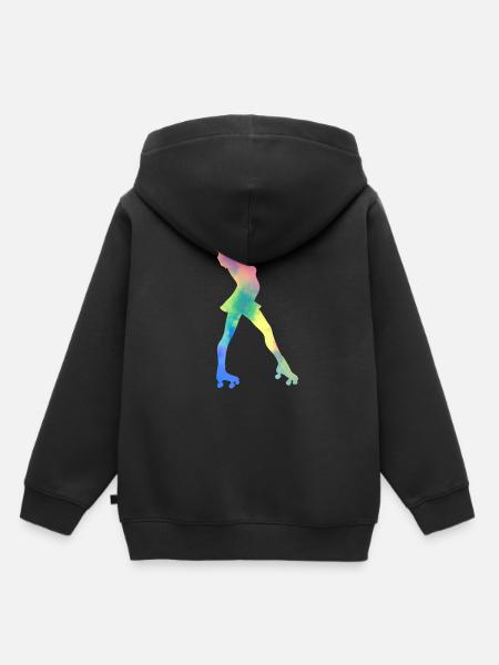 Mädchen Rollerblading Inline Skating Rollerblading - Kinder Premium Organic Hoodie - Schwarz