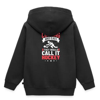Curling Sport Spiel Spieler Curlingsteine Eis - Kinder Premium Organic Hoodie - Schwarz - Hinten - AI Model Kid Male (0cm)