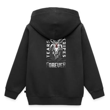 Emoticon Emo Tears and Stripes Forever Emocore - Kinder Premium Organic Hoodie - Schwarz - Hinten - AI Model Kid Male (0cm)