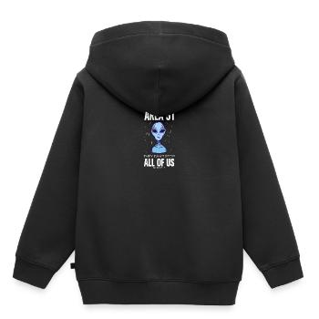 Zone 51, ils ne peuvent pas nous arrêter tous - Sweat Premium à capuche enfant bio - noir - Dos - AI Model Kid Male (0cm)