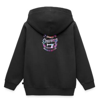 La couture le rend meilleur - Sweat Premium à capuche enfant bio - noir - Dos - AI Model Kid Male (0cm)